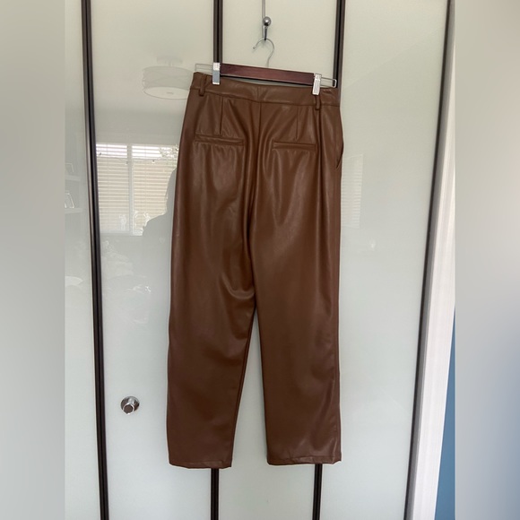 Aritizia knock off pleather brown pants - Picture 3 of 3